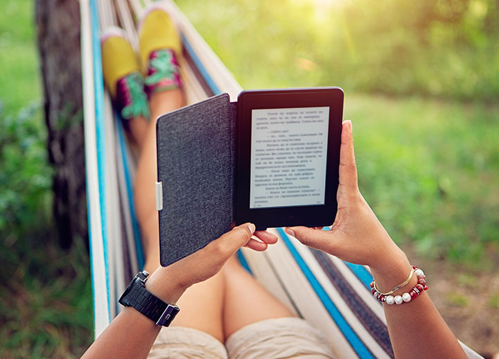 Reading on a Hammock