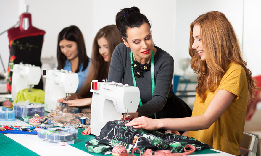 Women sewing