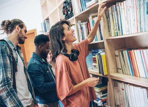 Volusia County Public Library Book and Logo