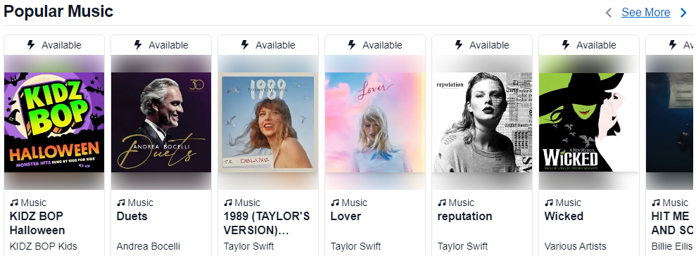 Music available from Hoopla