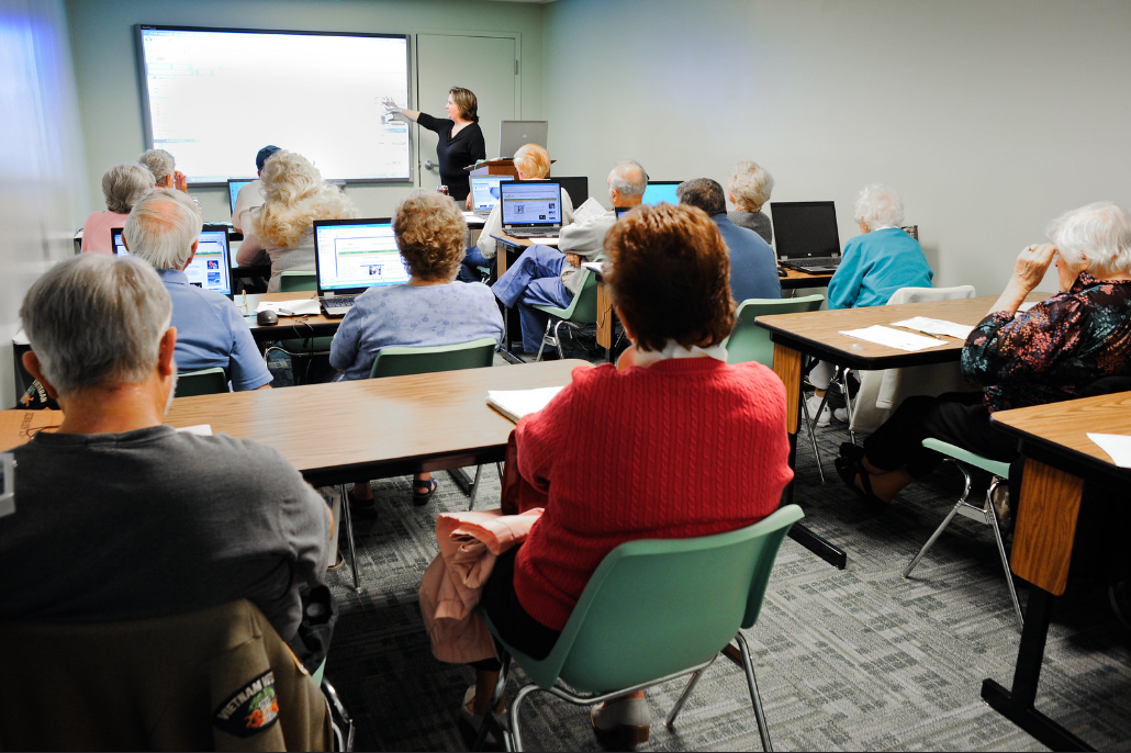 people in a technology class