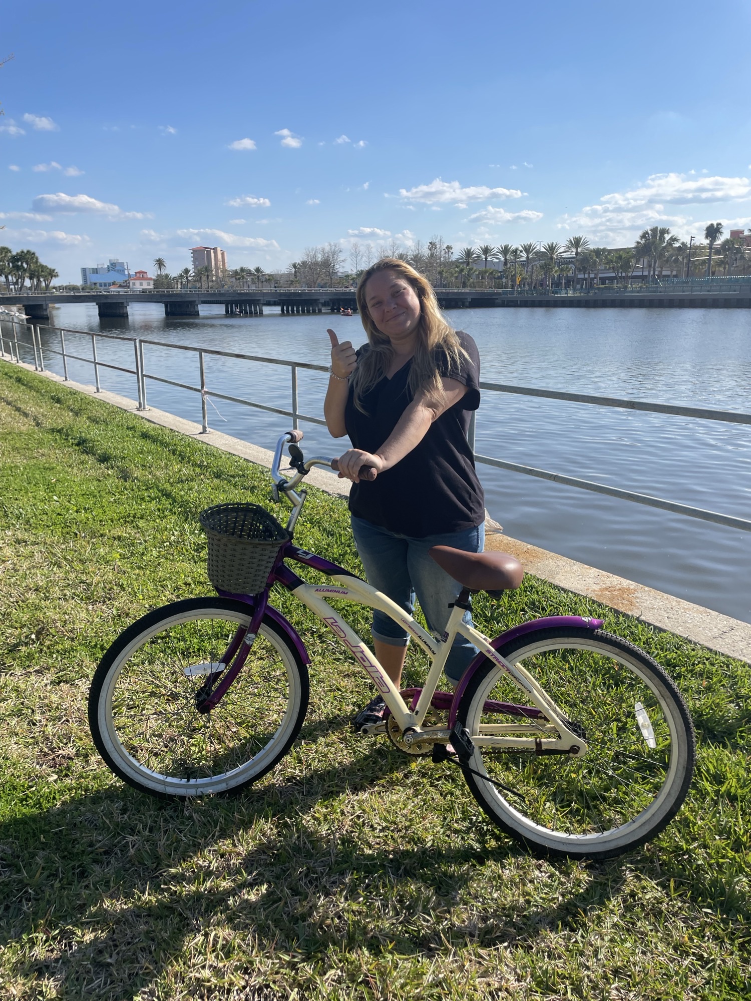 Recipient of a bike from the Pedal Forward Project